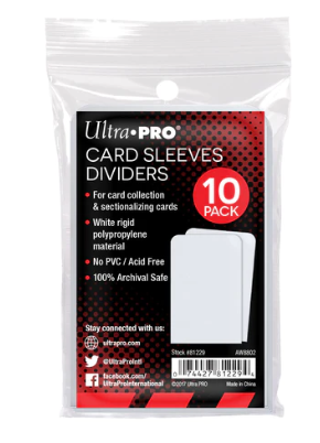 ULTRA PRO CARD SLEEVES DIVIDERS 10 PACK