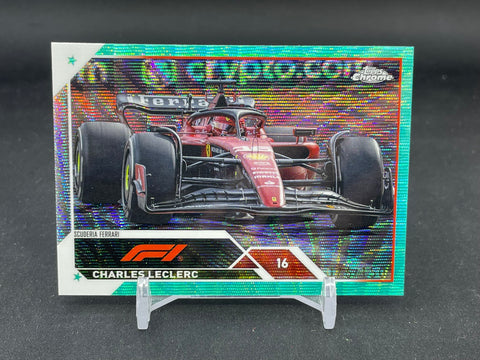 2023 TOPPS CHROME F1 - AQUA WAVE REFRACTOR - C. LECLERC - #110 - #'D/150