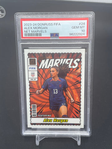2023 PANINI DONRUSS FIFA - NET MARVELS - A. MORGAN - #24 - PSA 10