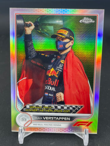2022 TOPPS CHROME F1 - REFRACTOR - GRAND PRIZ WINNERS - M. VERSTAPPEN - #163