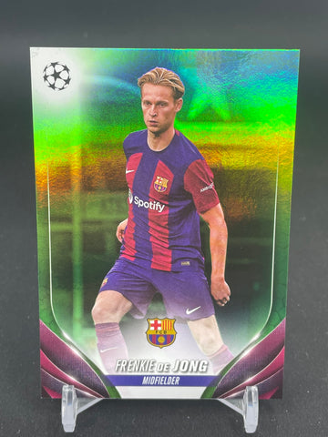 2023 TOPPS UEFA COMPETITIONS - GREEN REFRACTOR - F. DE JONG - #166 - #'D/199