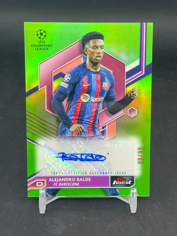 2022 TOPPS FINEST - NEON GREEN REFRACTOR - A. BALDE - #A-BA - #'D/99 - AUTOGRAPH