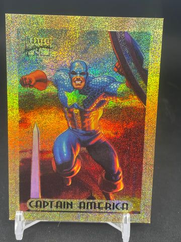 1994 MARVEL MASETPIECES - GOLD HOLOFOIL - CAPTAIN AMERICA - #7