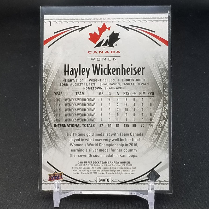 2016 UPPER DECK TEAM CANADA JUNIORS - SINGLES -