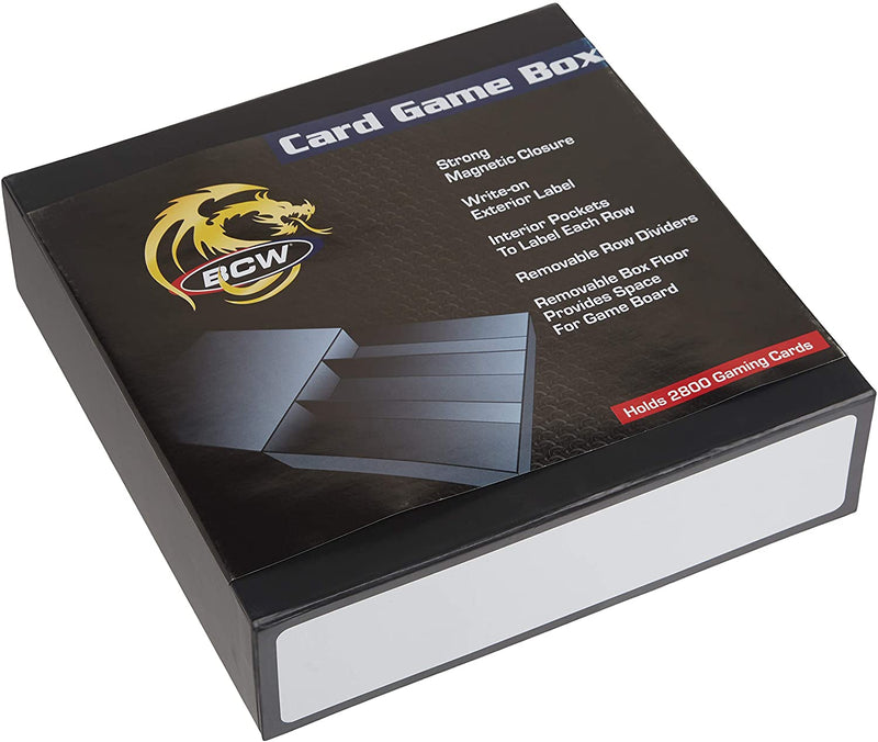 BCW GAMING CARD BOX 3 ROW BLACK W/ WHITE (NO SHIPPING AVAILABLE)