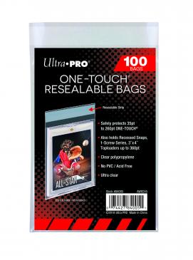 ULTRA PRO ONE-TOUCH RESEALABLE BAGS 100 PACK