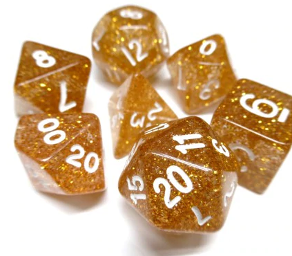 KOPLOW GAMES GLITTER 7-PIECE DICE SET