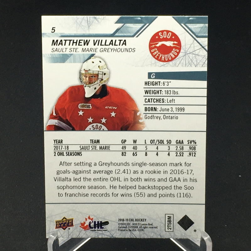 2018 UPPER DECK CHL HOCKEY - SINGLES -