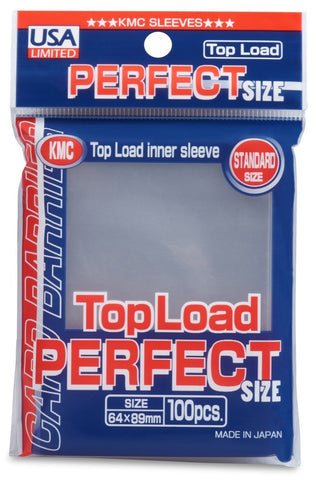 KMC PERFECT FIT TOPLOAD SLEEVES 100 PACK STANDARD SIZE