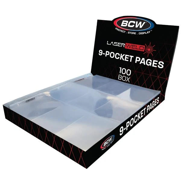 BCW LASERWELD 9-POCKET PAGES 100 PACK