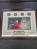 TIGER WOODS AUTOGRAHED PHOTO DISPLAY "TIGER SLAM"