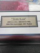 TIGER WOODS AUTOGRAHED PHOTO DISPLAY "TIGER SLAM"