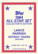 1984 TOPPS - ALL-STAR GAME COMMEMORATIVE SET - SINGLES -