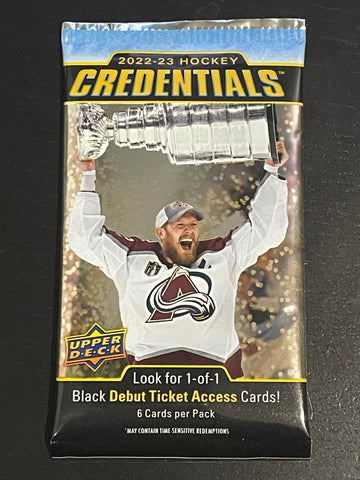 2022 UPPER DECK CREDENTIALS HOCKEY HOBBY PACK