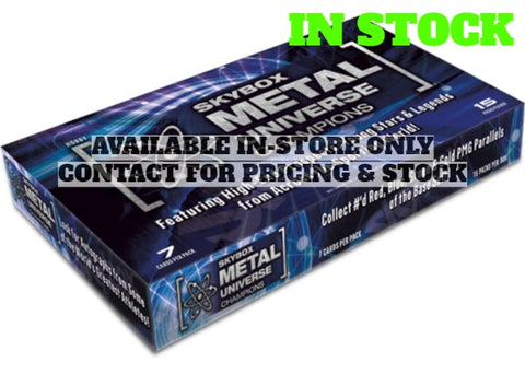 2023 UPPER DECK SKYBOX METAL UNIVERSE CHAMPIONS HOBBY BOX (ONLY AVAILABLE IN-STORE)