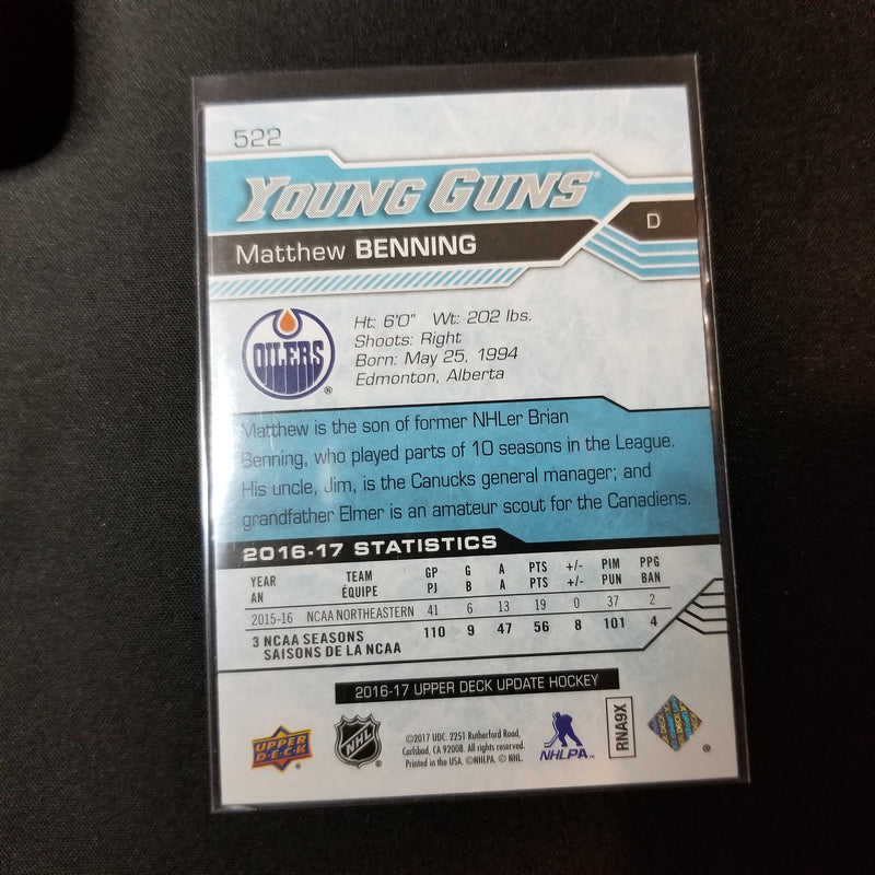 2016 UPPER DECK UPDATE - YOUNG GUNS - M. BENNING -