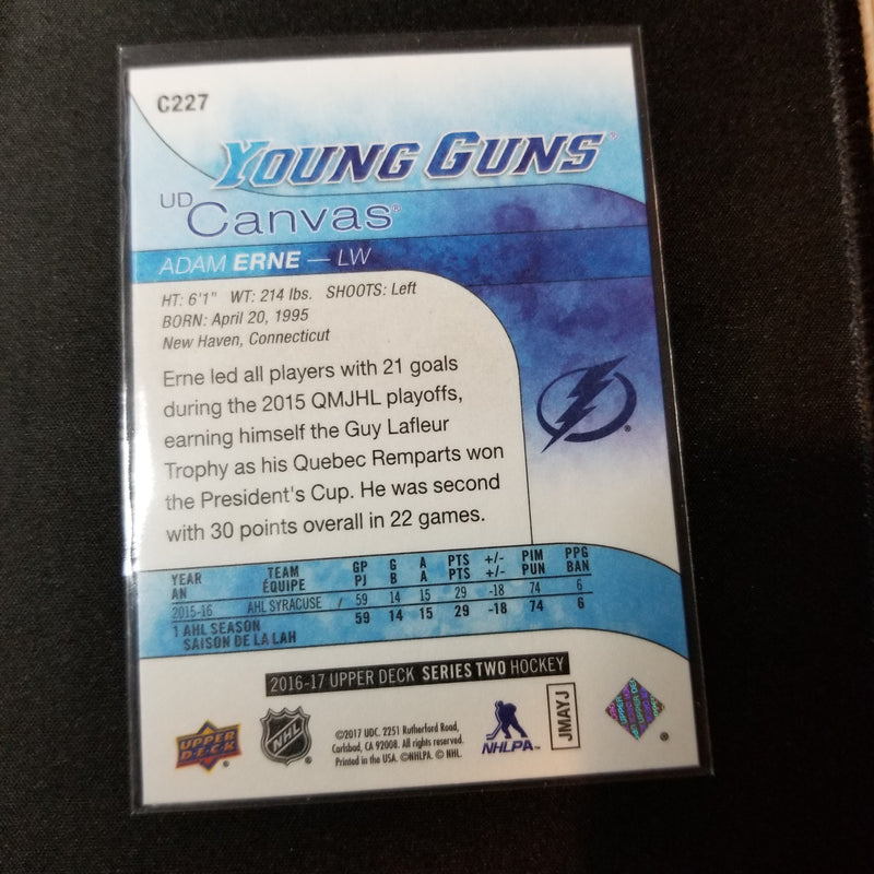 2016 UPPER DECK SERIES TWO - UD CANVAS - YOUNG GUNS - A. ERNE -