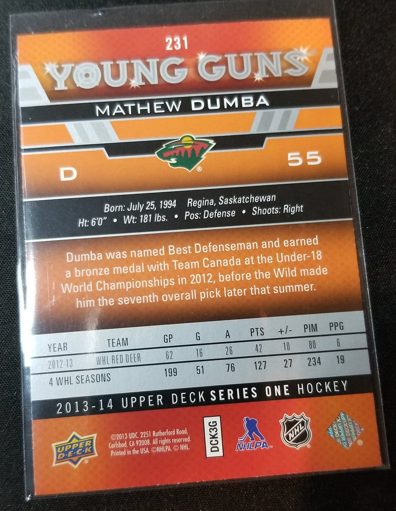 2013 UPPER DECK SERIES ONE - YOUNG GUNS - M. DUMBA -