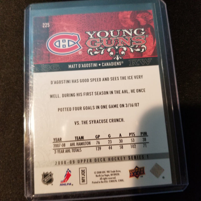 2008 UPPER DECK SERIES ONE - YOUNG GUNS - M. D'AGOSTINI -
