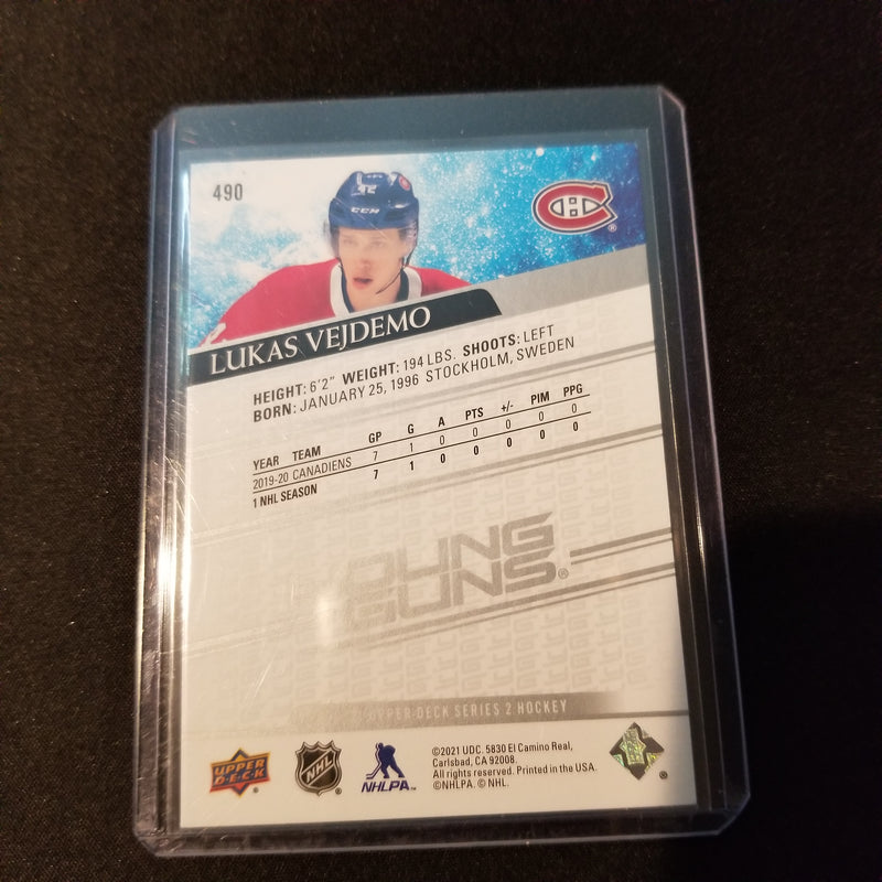2020 UPPER DECK SERIES TWO - YOUNG GUNS - L. VEJDEMO -
