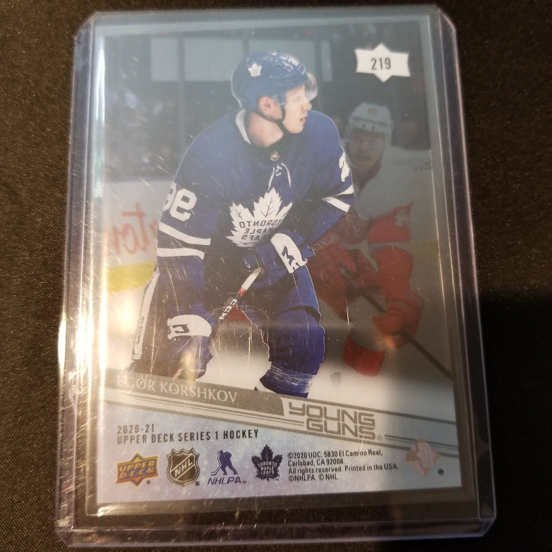 2020 UPPER DECK SERIES ONE - CLEAR CUT - YOUNG GUNS - E. KORSHKOV -