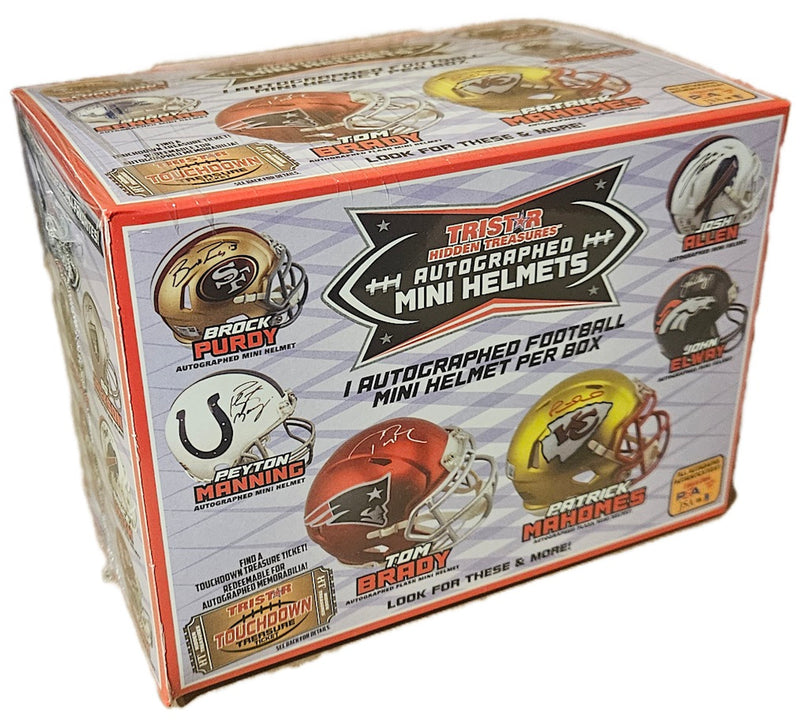 2024 TRISTAR HIDDEN TREASURE AUTOGRAPH FOOTBALL MINI HELMETS MYSTERY BOX