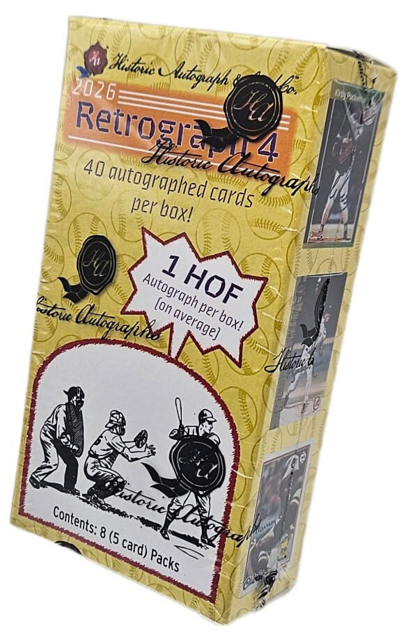 2026 HISTORIC AUTOGRAPH RETROGRAPH 4 BASEBALL HOBBY BOX