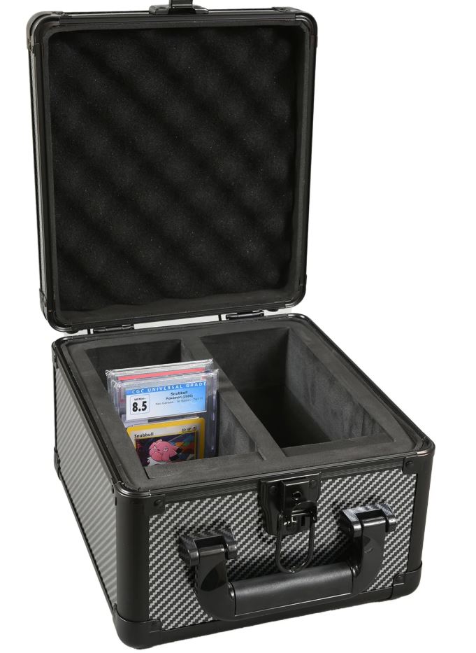 EVORETRO ALUMINUM GRADED CARD STORAGE BOX WITH KEY LOCK