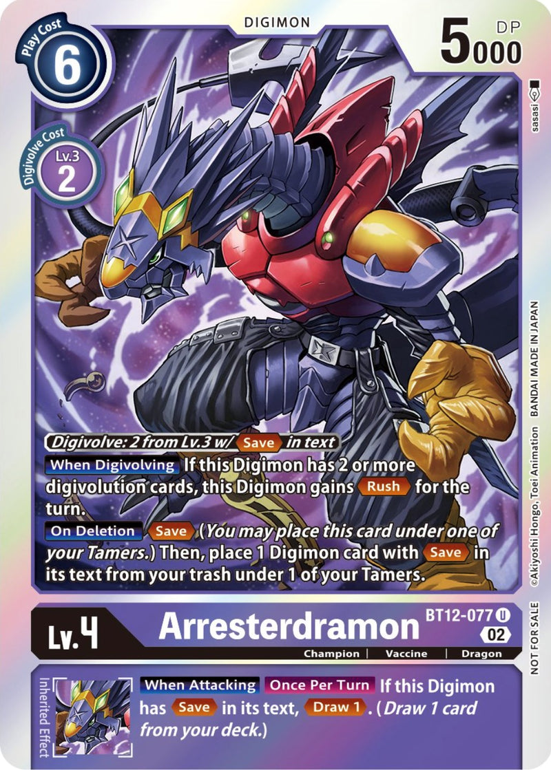 Arresterdramon [BT12-077] (Box Topper) [Across Time]