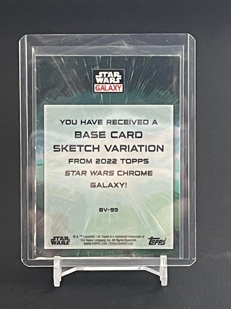 2022 TOPPS CHROME STAR WARS GALAXY - SKETCH VARIATION - WEDGE ANTILLES -