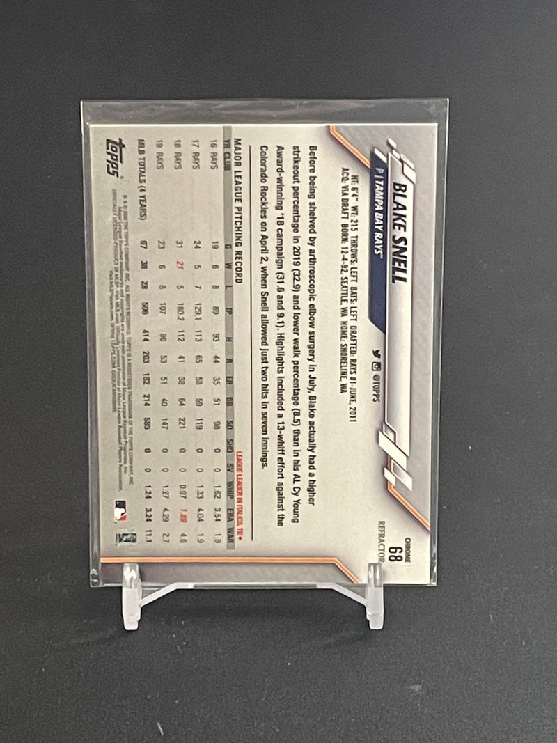 2020 TOPPS CHROME - NEGATIVE REFRACTOR - B. SNELL -