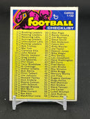 1973 TOPPS FOOTBALL - CHECKLISTS - SINGLES - SELECT YOUR CARD