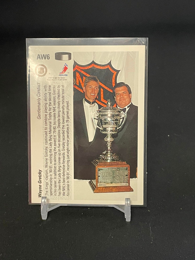 1991 UPPER DECK - HOLOGRAM - LADY BYNG TROPHY WINNER - W. GRETZKY -