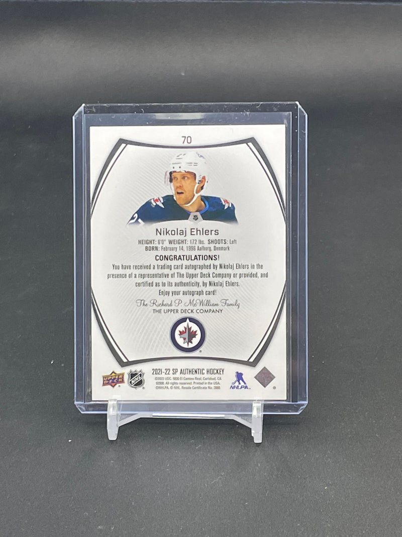 2021 UPPER DECK SP AUTHENTIC - BLACK WITH GOLD INK -  N. EHLERS -
