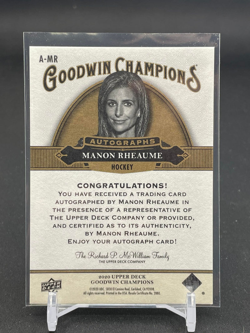 2020 UPPER DECK GOODWIN CHAMPIONS - M. RHEAUME -