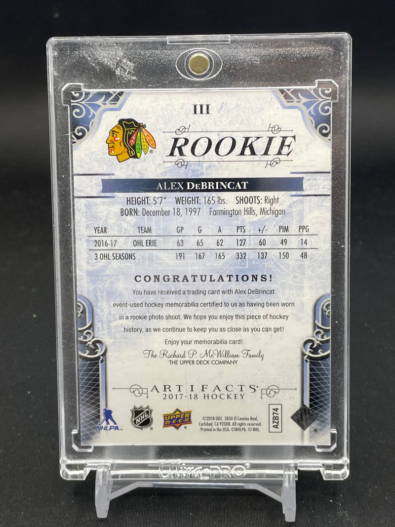 2017 UPPER DECK ARTIFACTS - ROOKIE - A. DEBRINCAT - #III - #'D/399 - DUAL RELIC - RC