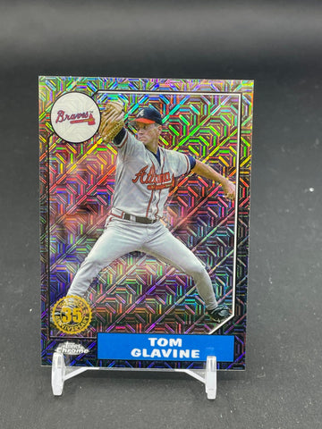 2022 TOPPS CHROME SILVER PACK - BLACK MOJO - T. GLAVINE - #T87C-10 - #'D/199