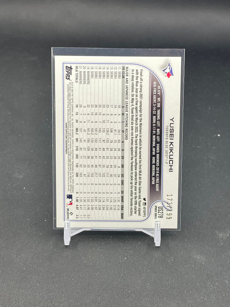 2022 TOPPS UPDATE SERIES - RED  - Y. KIKUCHI - #US278 - #'D/199