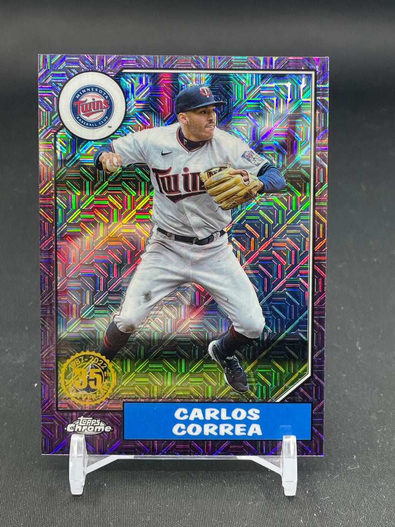 2022 TOPPS CHROME SILVER PACK - PURPLE MOJO REFRACTOR - C. CORREA - #T87C-46 - #'D/75