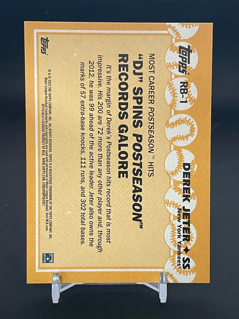 2023 TOPPS SERIES 2 - JUMBO BOX TOPPER - RECORD BREAKERS - D. JETER -