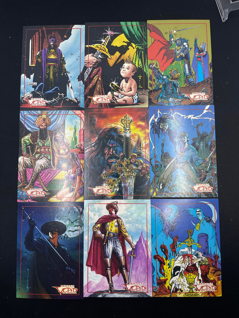 1993 TOPPS - DRACULA VLAD THE IMPALER - COMPLETE 9 CARD SET