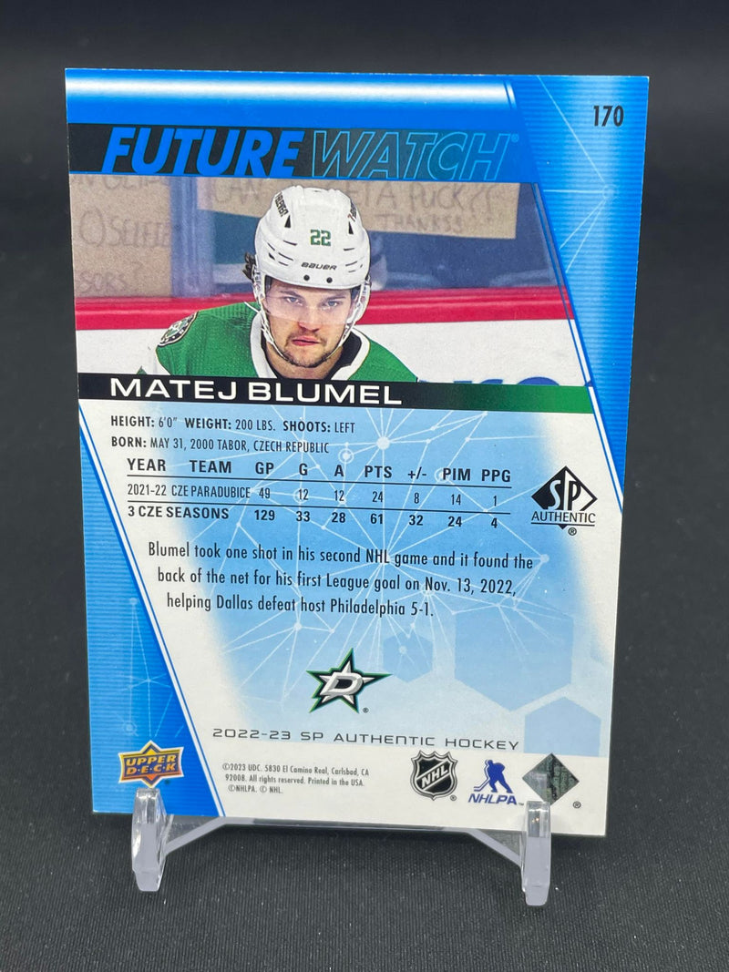 2022 UPPER DECK SP AUTHENTIC - LIMITED BLUE - FUTURE WATCH - M. BLUMEL - #170 - #'