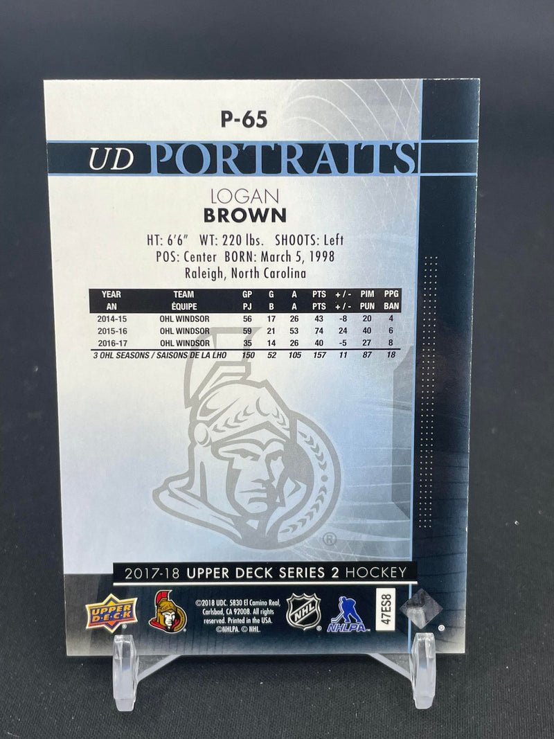2017 UPPER DECK SERIES TWO - UD PORTRAITS - GOLD - L. BROWN - #P-65 - #'D/99