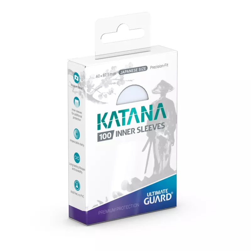 ULTIMATE GUARD KATANA INNER SLEEVES JAPANESE SIZE 100 COUNT