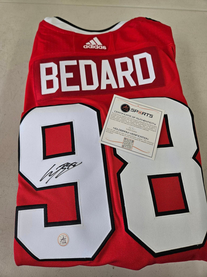 CONNOR BEDARD - AUTOGRAPHED ADIDAS JERSEY - A.J. SPORTS WORLD AUTHENTICATED