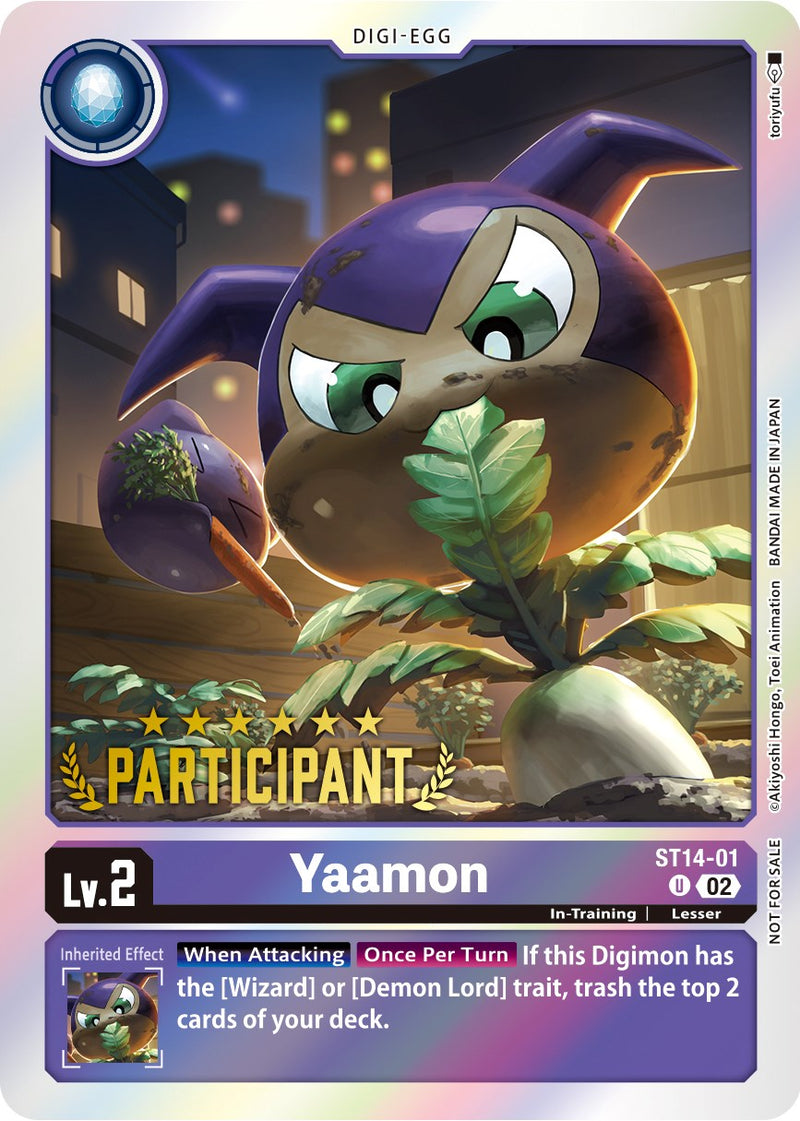 digimon beelzemon card Yaamon [ST14-01] (Digimon 3-On-3 November 2023 Participation) [Starter