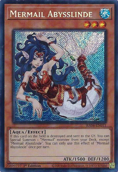 Mermail Abysslinde [RA04-EN011] Secret Rare