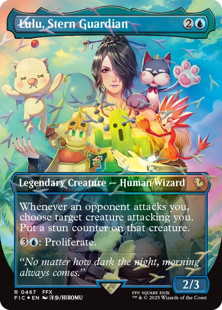 Lulu, Stern Guardian (Borderless) (Chocobo Track Foil) [FINAL FANTASY Commander]
