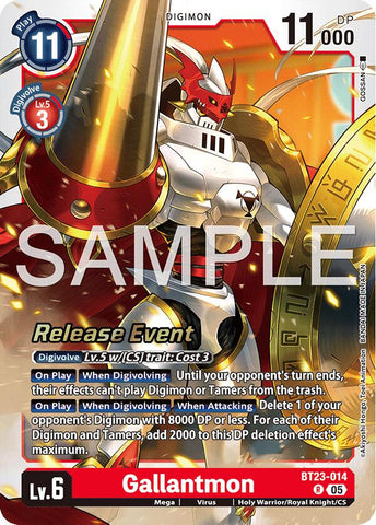 Gallantmon [BT23-014] [Hackers' Slumber Release Event Cards]