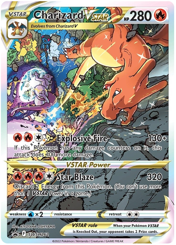 pokemon trading card game promo charizard vstar swsh262 - Fire / 280 / VSTAR Card Text Pokemon Charizard Vstar SWSH262 Promo
